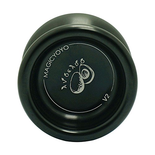 Magicyoyo New Design AVOCADO Style Black V2 Yoyo Ball Unresponsive Yo Yos Professional Anodized Aviation-Grade Aluminum Small Size yo yos Birthday Gift for Pros kids [ Include 5 strings]