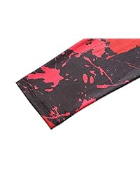 GUBERRY Vestido de Halloween de manga larga, diseño de mariquita con estampado sangriento, para mujer