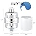 Crystallux Shower Filter Adult Baby Pet - Universal Shower Filter - Removes Chlorine & Harmful Substances - Portable Hard Water Filter - Handheld Showerhead Water Softener 2 Replaceable Cartridges