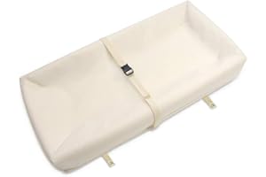 Naturepedic Organic Contoured Changing Pad - Easy to Clean, Lightweight & Portable - Comfort 4-Sided Waterproof Baby Diaper Changing Pad for Dresser or Changing Table - 16" x 31"