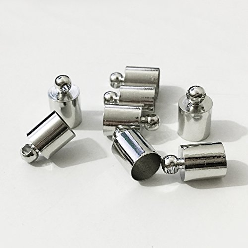 50pcs Glue In Style Necklace Cord Crimp End Caps Tassel