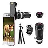 20X Telephoto Lens, UMTELE Phone Camera Lens Kit, 2 in 1 Telephoto Lens + 180° Fisheye Lens + Mini Tripod Compatible with iPhone Xs Max 8 7 6 Plus, Samsung and Other Android Phone