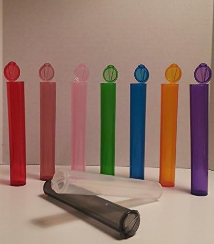 PACK 10 KING J DOOB TUBE CONTAINERS 109 MM 420 Pop Top Medical Rx Prescription Vial Cig Joint Holder Waterproof Odor Proof 4.5 Long (MIX - Transparent) by Green Drakon
