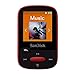SanDisk Clip Sport 4GB MP3 Player, Red With LCD Screen and MicroSDHC Card Slot- SDMX24-004G-G46R