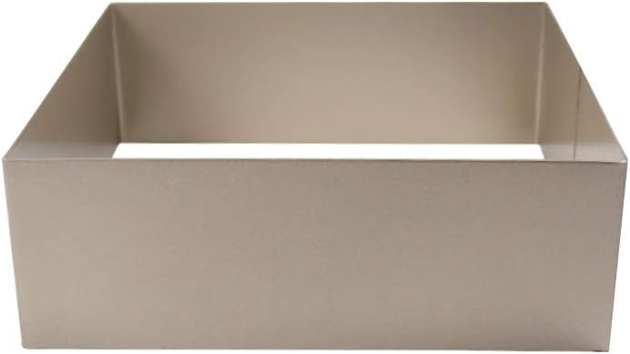 GorNorriss Square Cookie Cutter,Plain Edge Square Cutters,Food Grade Steel Cookies- Stainless Steel Rectangular Molding Forming Layering Cake Pastry Rings- 3 Sizes