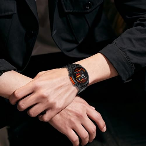 Titanium Strap for Garmin Fenix 8 47mm/Fenix 7/Fenix 7 Pro/Fenix 6/Fenix 6 Pro/Fenix 5, Quickfit 22mm Titanium Strap with Butterfly Clasp for Forerunner 965/955/945/935