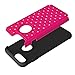 iPhone 7 Plus Case,Berry Accessory(TM) Studded Rhinestone Crystal Bling Hybrid [ Dual Layer ] Armor Case Cover for iPhone 7 Plus With Free Berry logo stand holder (Rose/Black)