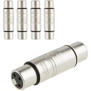 XLR Female to Female, CableCreation [5-Pack] XLR 3 Pin Female to 3 Pin Female Microphone Line Adapter