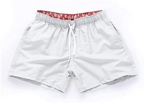 LILIANG Pocket Quick Dry Swimming Shorts for Men Swimwear Man Swimsuit Swim Trunks White XXXL