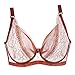TOOPOOT  Women Sexy Underwear, Plus Size Adjustable Gauze Breathable Extra-Elastic Translucent Bra Pinkthumb 1