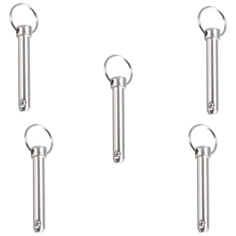 5Pcs Quick Release Pins,Carbon Steel Pull Pins,Safety Pin,Locking Pins,Marine Hardware for Boat 10*50mm
