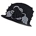 Women’s French Beret - 100% Wool Cloche Hat - Beret Beanie for Winter C020 (Black)