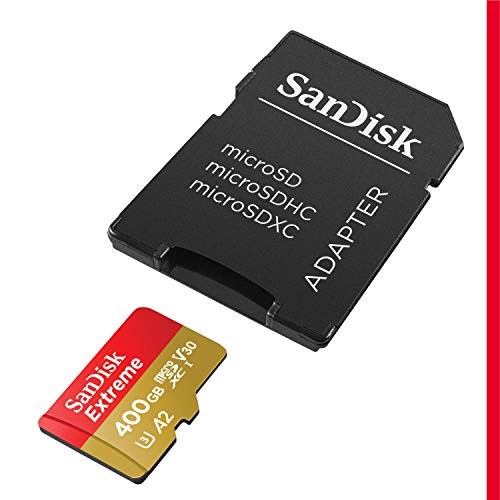 SanDisk 400GB Extreme microSDXC UHSI Memory Card with Adapter Up to