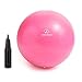 Exercise Ball - Professional Grade Anti-Burst Fitness, Balance Ball for Pilates, Yoga, Birthing, Stability Gym Workout Training and Physical Therapy (Pink, 55cm)