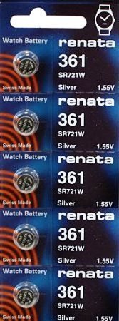 361 Watch battery - Strip of 5 Batteries