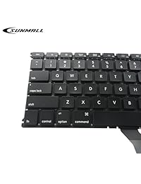 SUNMALL   Teclado retroiluminado de repuesto para Apple MacBook Air de 13 pulgadas, A1369 (2011), A1466 (2012 a 2015), MJVE2LL A MD760LL A MC965LL A MD231LL A MJVG2LL A (garantía de 6 meses)