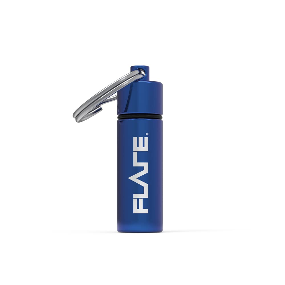FLARE AUDIO Capsule Blue - Tough Lightweight Aluminium, Water-proof, Keychain