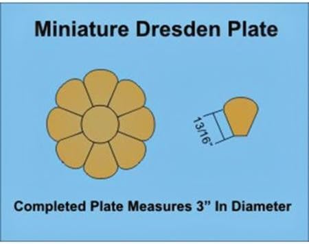 Paper Pieces Miniature Dresden Plate Paper Templates for 4" Block Set of 3