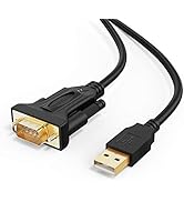 CableCreation USB auf RS232 Seriell Kabel, 1M Vergoldet USB 2.0 zu RS232 Stecker DB9 Seriell Konv...