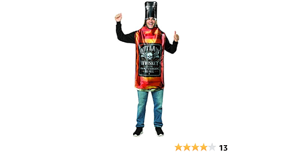 Disfraz de botella de licor, talla única, tamaño de pecho 48-52 : Ropa,  Zapatos y Joyería - Amazon.com