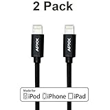 [Apple MFI Certified] APXX 10ft 8-Pin Lightning to USB Cable (2 Pack) with Nylon Braided for iPhone 5/5s/5c/6/6 Plus, iPad Air/Air2, iPad Mini/Mini2/Mini 3, iPod touch(5th Generation)