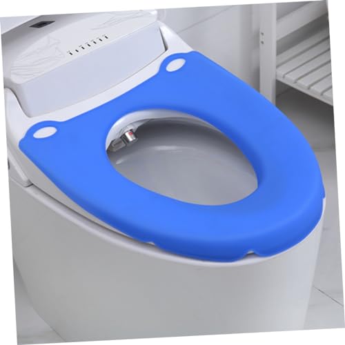 KONTONTY Foldable Portable Silicone Toilet Seat Cover Thicken Cold-Proof Closestool Mat Bathroom Accessory for Home and Travel
