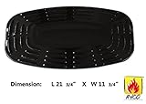 Hyco Universal Gas Grill Heat Plate Porcelain Steel Heat Shield Replacement, hy97331