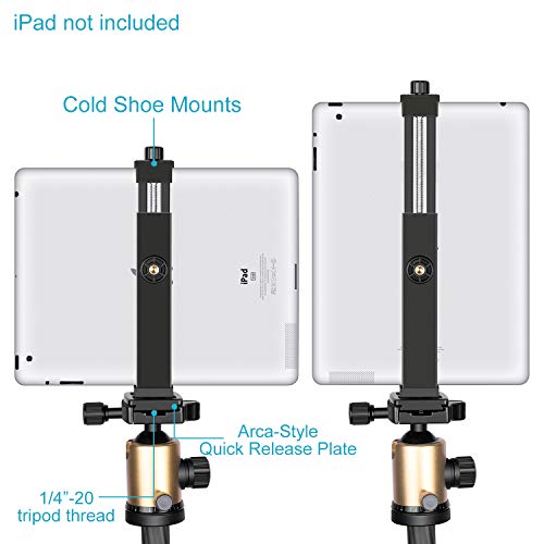 NEEWER iPad Tablet Tripod Mount Adapter Holder, 6.3-9.25 inches/16-23.5 Centimeters Adjustable Clamp for iPad Mini iPad 2/3/4, iPad Air/Air2, iPad Pro Microsoft Surface Samsung Tab 7.0 Series – Bild 6