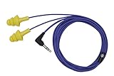 Plugfones Basic Earplug-Earbud Hybrid - Blue Cable / Yellow Plugs