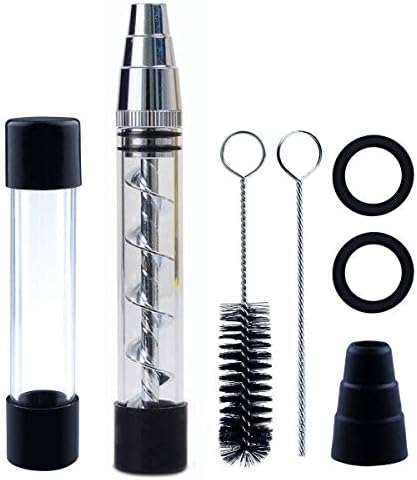 Glass Tube Kit with 2 x Glass bottle 4 x O-Rings 2 x Rubber Caps 2 x Cleaning Brush 1 x Packing Box(Delivery Time:3-5 days) (Sliver)