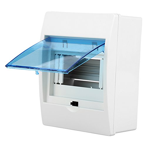 Wall-Mounted Distribution Box Plastic Din Rail Enclosure for 4-6 Ways Circuit Breaker