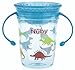 Nuby Tritan No Spill 2 Handle 360 Degree Printed Wonder Cup, Prints May Vary, 1pk