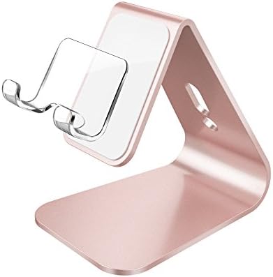 Cell Phone Stand Tablet Holder,VOUO Nano Micro Suction Dock/Mount,Aluminum Cradle for Switch,all Android Smartphone, iPhone X 8 7 6 6s 5 5s Plus,iPad charging, Desk Accessories - Rose Gold