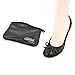 Sidekicks Womens Faux Leather Foldable Ballet Flats