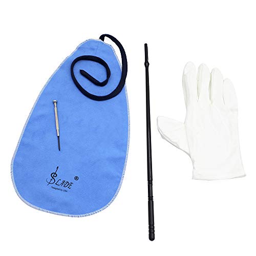 Flute Cleaning tools Kit Set with Cleaning Cloth,Stick,Screwdriver and Gloves - Thumbnail 2