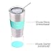 LoveU. YETI Rambler Tumbler Sleeve - Non-Slip Silicone Coaster - YETI accessories - Compatible with Rtic, Ozark, Trail and more, 20 oz (Blue)