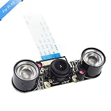 LANDZO Fisheye Wide Angle 5MP 1080p Night Vision Camera Module for Raspberry Pi 4 Model B and Raspberry Pi 3 B/B+