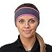 TrailHeads Women’s Ponytail Headband | Fleece Earband | Winter Running Headband - Charcoal/Purple