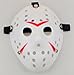 Gmasking Horror Halloween Costume Hockey Mask Party Cosplay Props (White-Red)