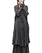 ZANZEA Women's Cotton Linen Long Sleeve Fake 2PCS Button Tops+Skirt Maxi Dress