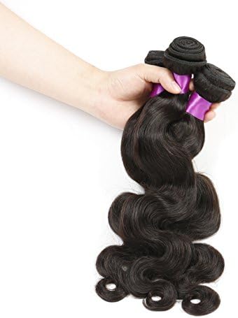 Brazilian Virgin Hair Body Wave Human Hair 3 Bundles with 4ร4 Lace Closure 100% Unprocessed Hair Extensions Natural Color