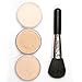 iQ Natural Mineral Makeup Starter Kit – Powder Brush, 2 Mineral Foundation Shades, Setting Veil, for Flawless Bare Looking Skin, 4 Piece Full Size Set
