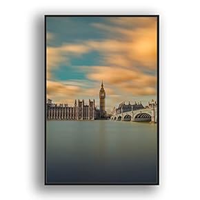 Framed Canvas Wall Art for Living Room, Bedroom Brooklyn Bridge and New York City Canvas Prints for Modern Home Decoration Ready to Hang - 16"x24" inches