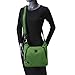 Lewis N. Clark Anti-theft Crossbody Purse + Sling Bag for Women, Men, Travel or Work with RFID Blocking Technology, Slash Resistant Material, Locking Zippers & Adjustable Shoulder Strap, Moss