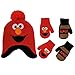 Sesame Street Elmo Hat and 2 Pair Mittens Cold Weather Set, Toddler Boys Age 2-4