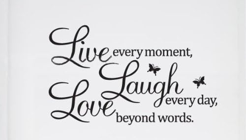 Restly Live Laugh Love English Proverbs foreign Butterfly Wall Stickers