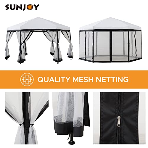 Sunjoy 11x11 ft. Pop Up Gazebo, 2Tone Portable Canopy/Tent, Outdoor