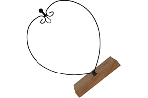 jojofuny Ornament Hanging Stand with Wooden Base and Iron Hooks for Home Garden Wedding Display