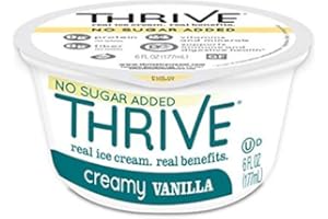 THRIVE ICE CREAM Thrive Frozen Nutrition, No Sugar Added Creamy Vanilla Ice Cream, 6 oz Cups (24 count)
