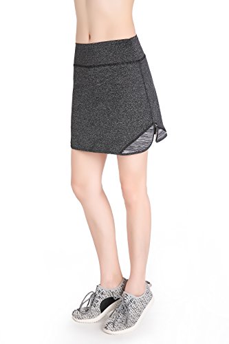 Annjoli Womens Workout Active Skorts Golf Tennis Sports Skirt (XL, Gray) - Thumbnail 3
